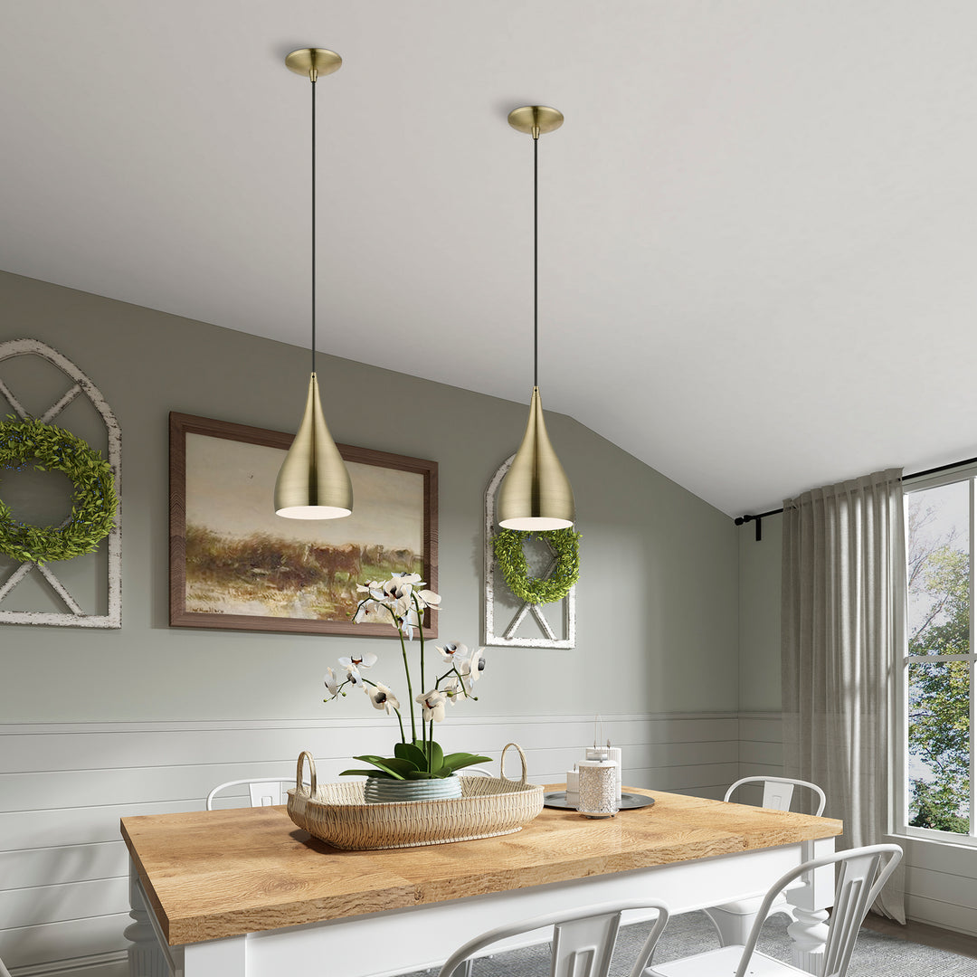 Livex Amador 40981-01 Pendant Light - Antique Brass