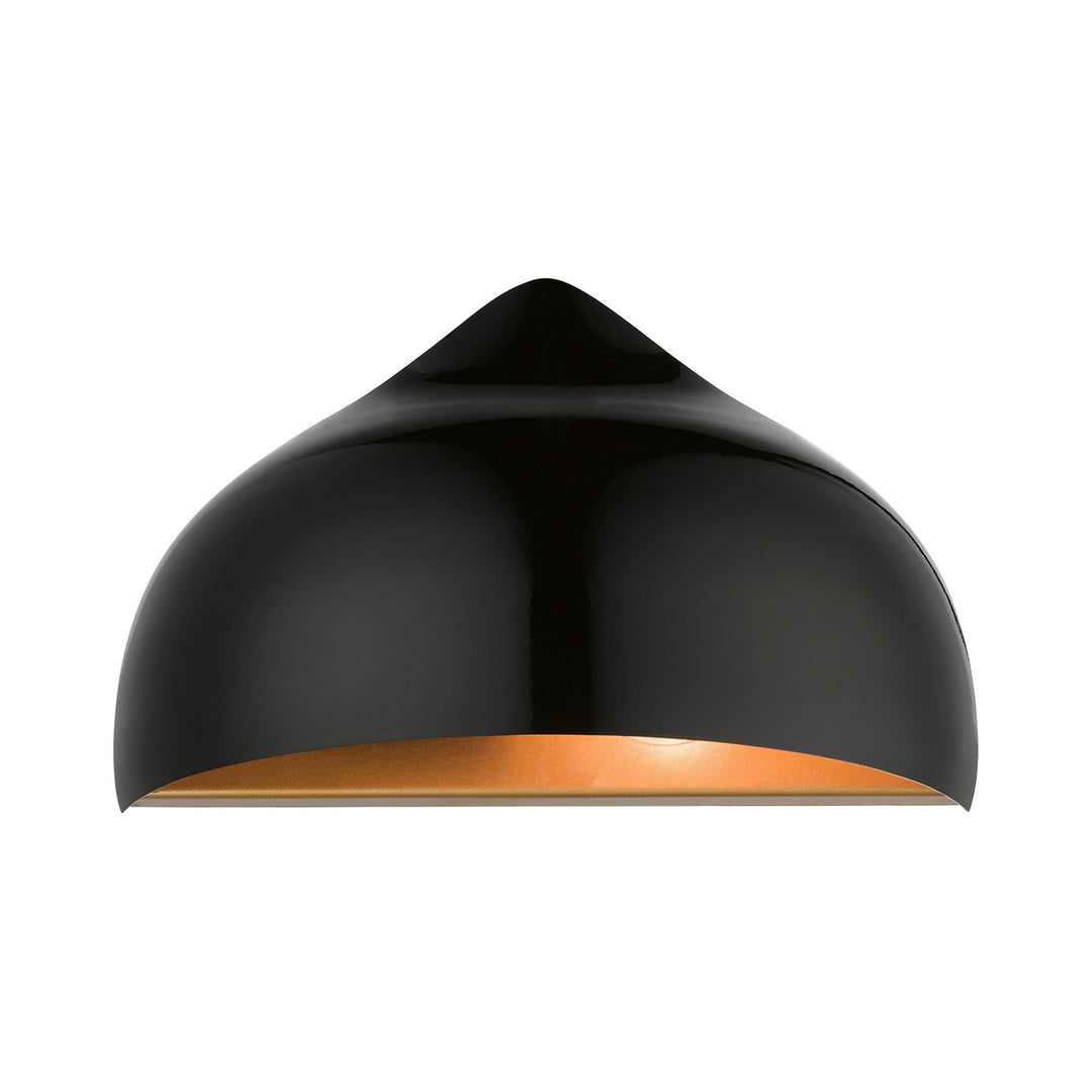 Livex Amador 40987-68 Wall Sconce Light - Shiny Black