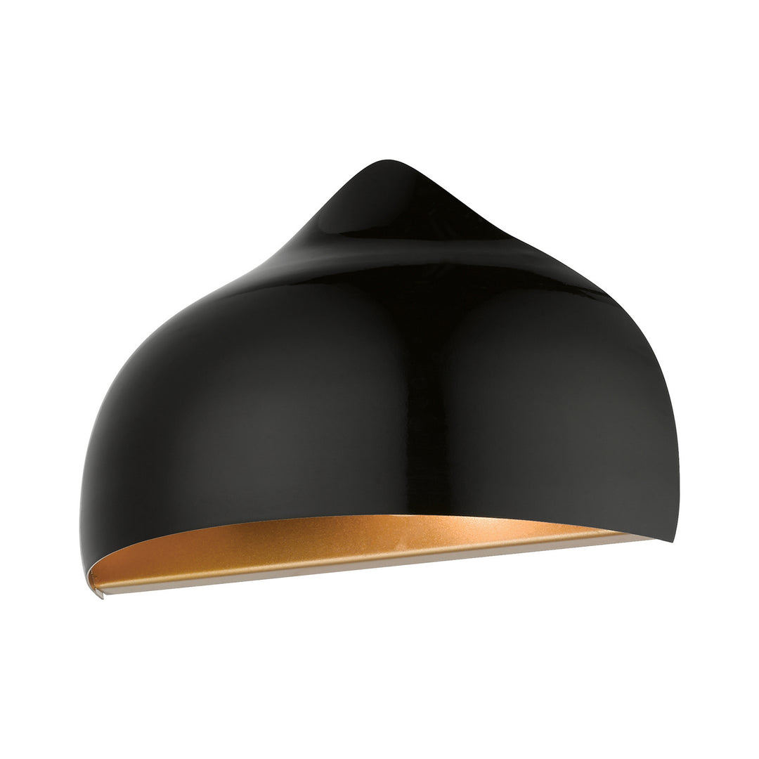 Livex Amador 40987-68 Wall Sconce Light - Shiny Black