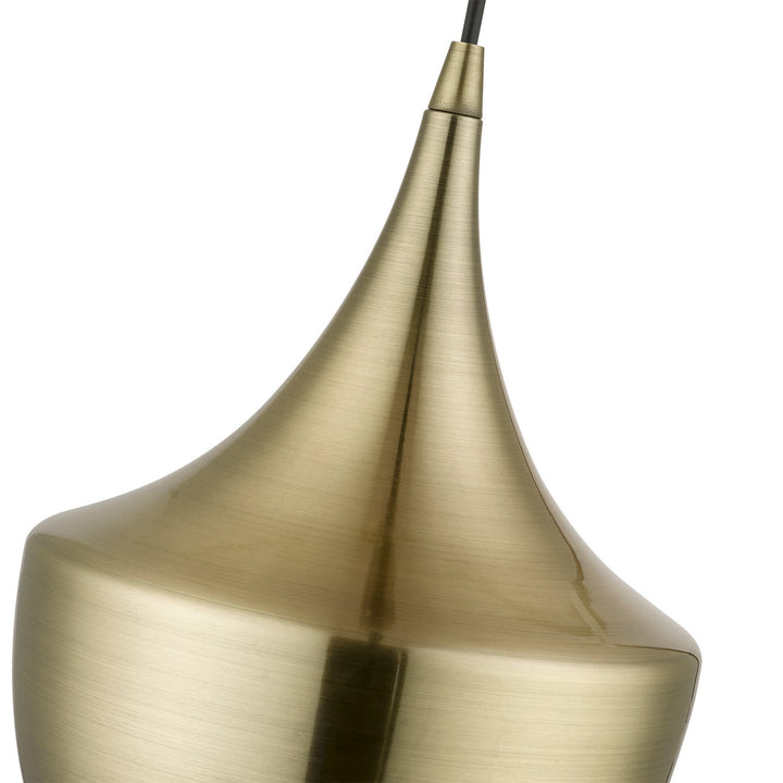 Livex Waldorf 40991-01 Pendant Light - Antique Brass