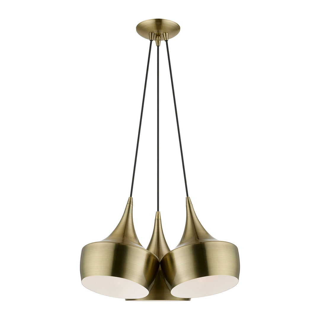 Livex Waldorf 40993-01 Pendant Light - Antique Brass