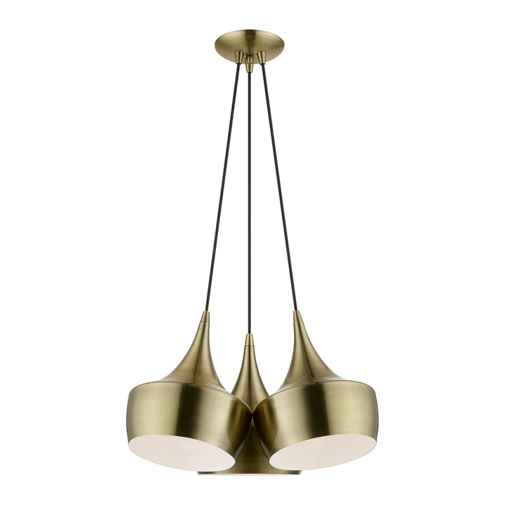 Livex Waldorf 40993-01 Pendant Light - Antique Brass