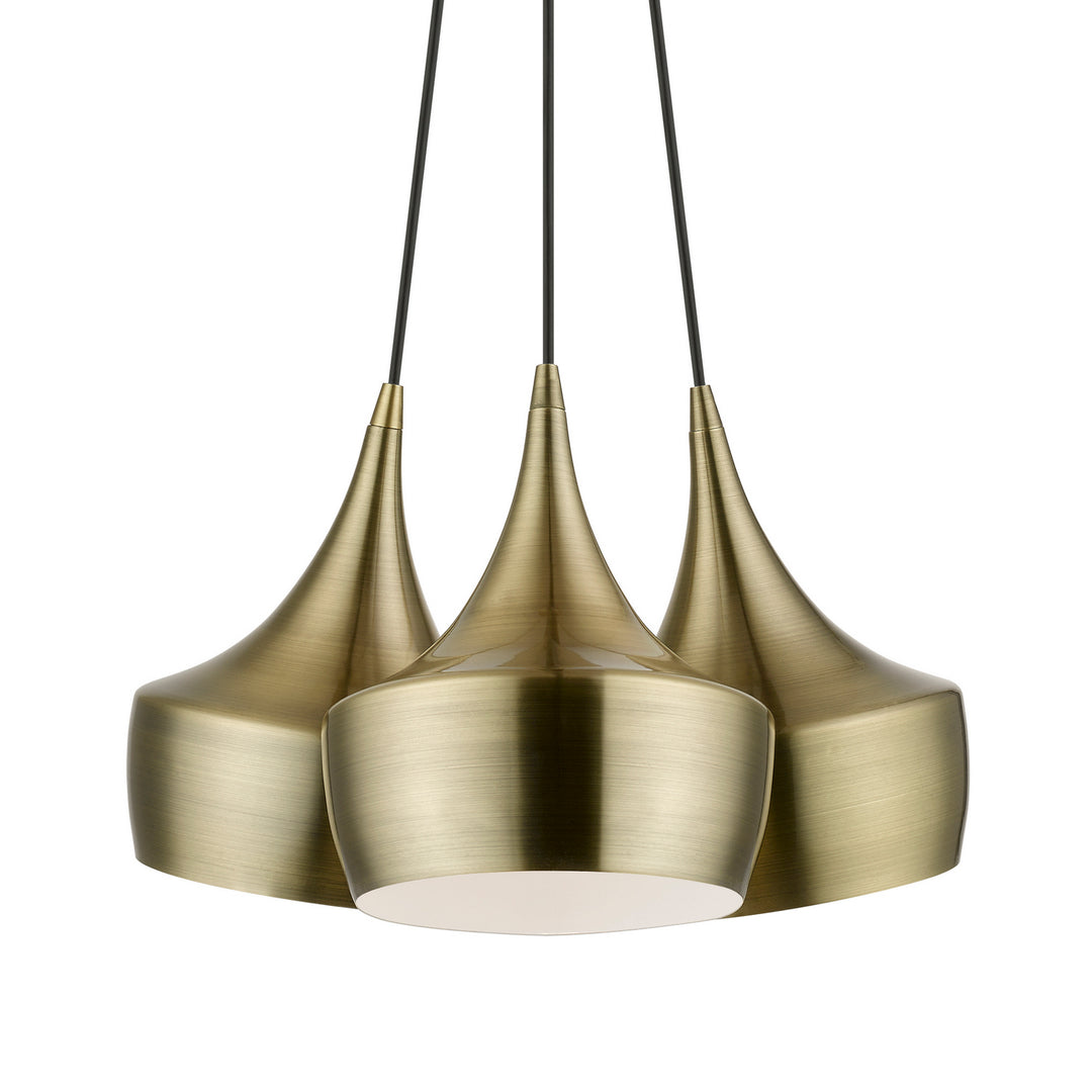 Livex Waldorf 40993-01 Pendant Light - Antique Brass