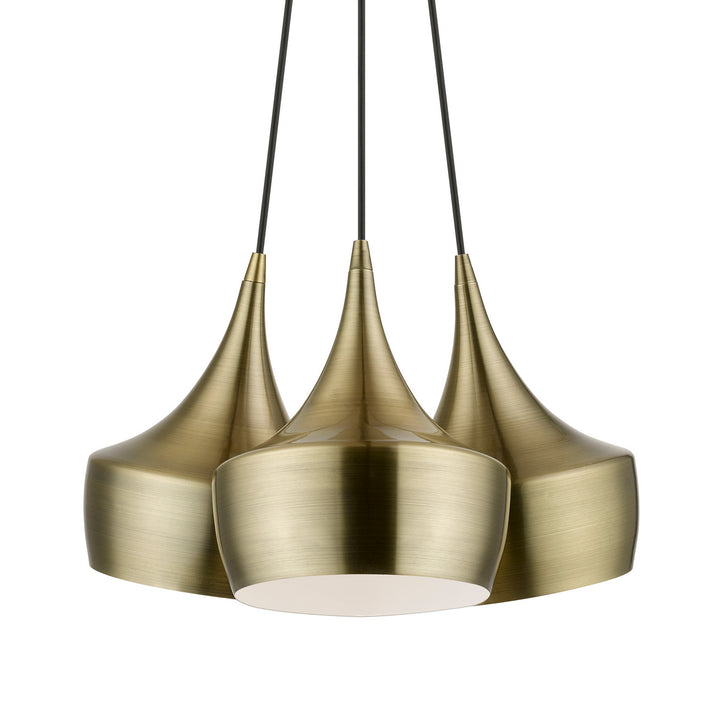 Livex Waldorf 40993-01 Pendant Light - Antique Brass