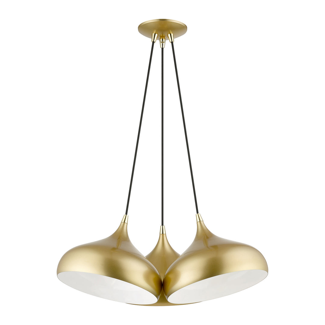 Livex Amador 41053-33 Pendant Light - Soft Gold w/ Polished Brasss