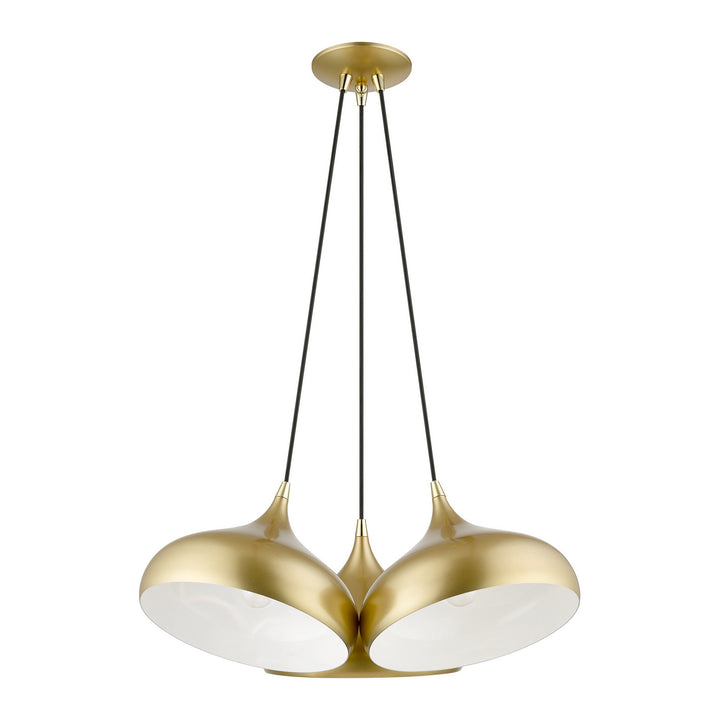 Livex Amador 41053-33 Pendant Light - Soft Gold w/ Polished Brasss