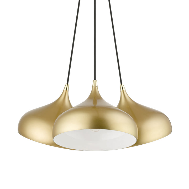 Livex Amador 41053-33 Pendant Light - Soft Gold w/ Polished Brasss