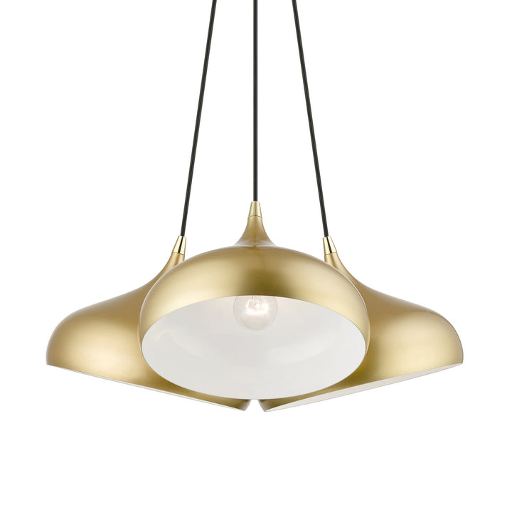 Livex Amador 41053-33 Pendant Light - Soft Gold w/ Polished Brasss