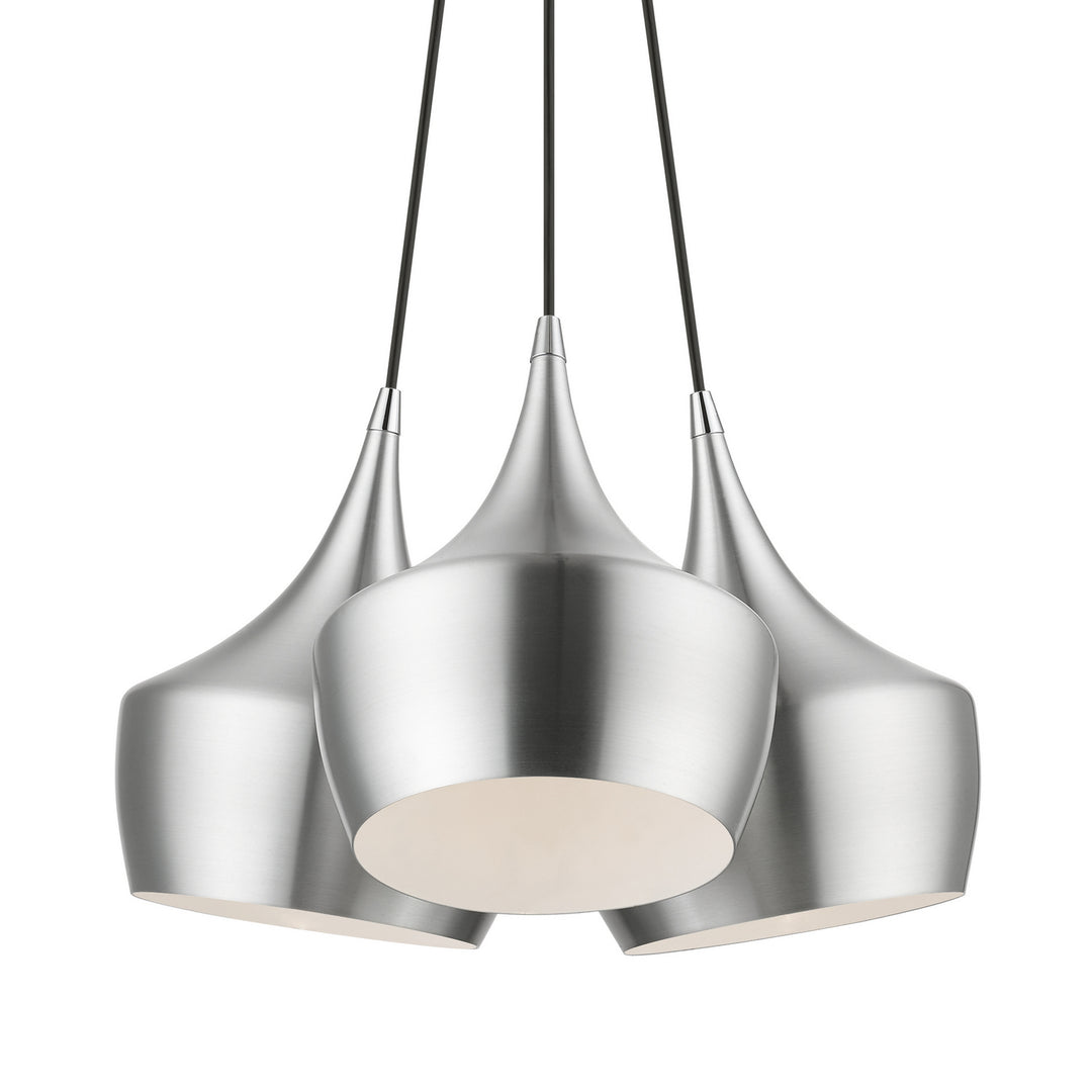 Livex Waldorf 41083-66 Pendant Light - Brushed Aluminum