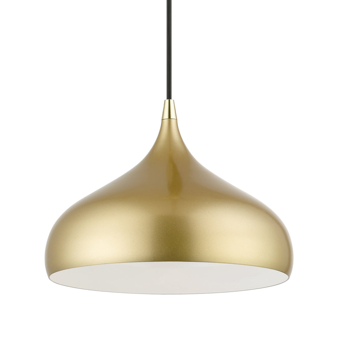 Livex Amador 41172-33 Pendant Light - Soft Gold w/ Polished Brasss