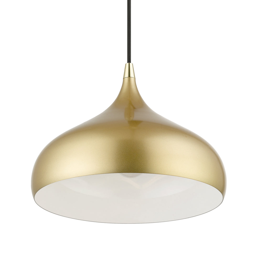 Livex Amador 41172-33 Pendant Light - Soft Gold w/ Polished Brasss