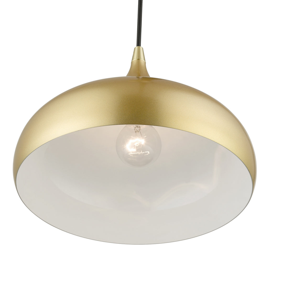 Livex Amador 41172-33 Pendant Light - Soft Gold w/ Polished Brasss