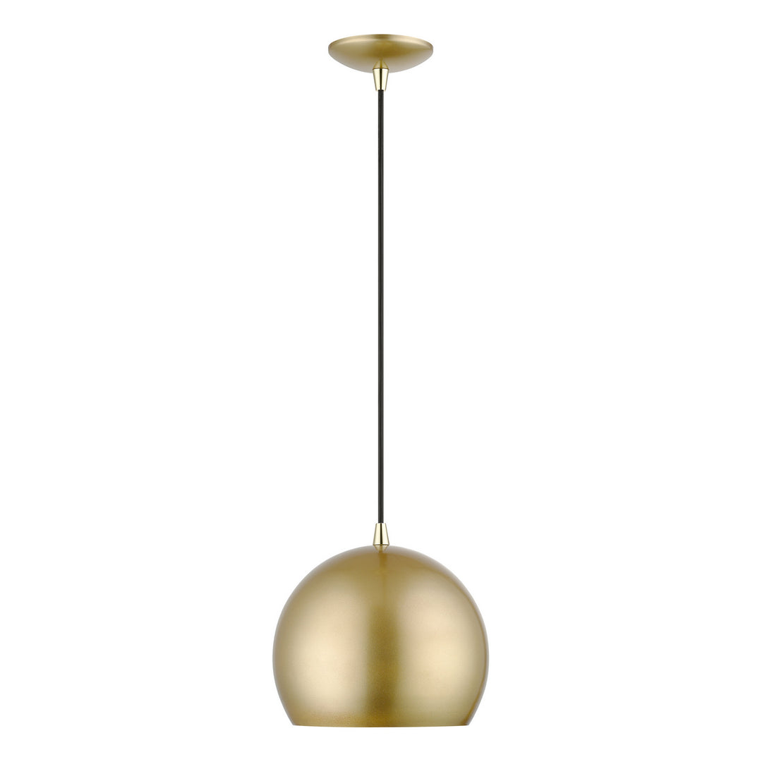 Livex Piedmont 41181-33 Pendant Light - Soft Gold w/ Polished Brasss