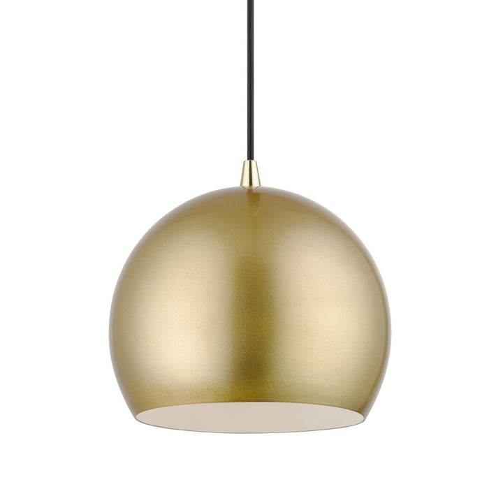 Livex Piedmont 41181-33 Pendant Light - Soft Gold w/ Polished Brasss