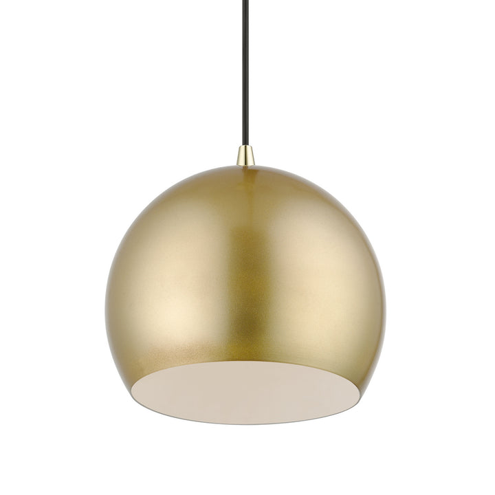Livex Piedmont 41181-33 Pendant Light - Soft Gold w/ Polished Brasss