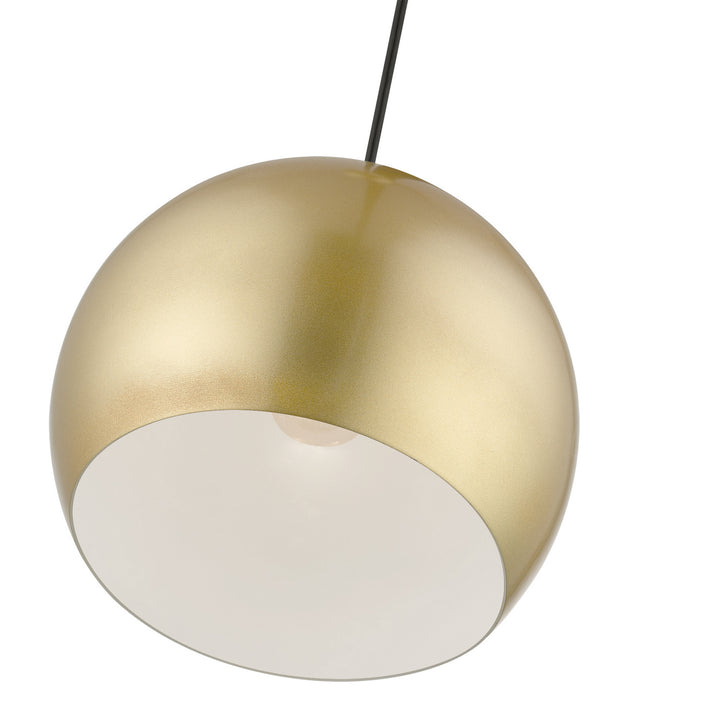 Livex Piedmont 41181-33 Pendant Light - Soft Gold w/ Polished Brasss