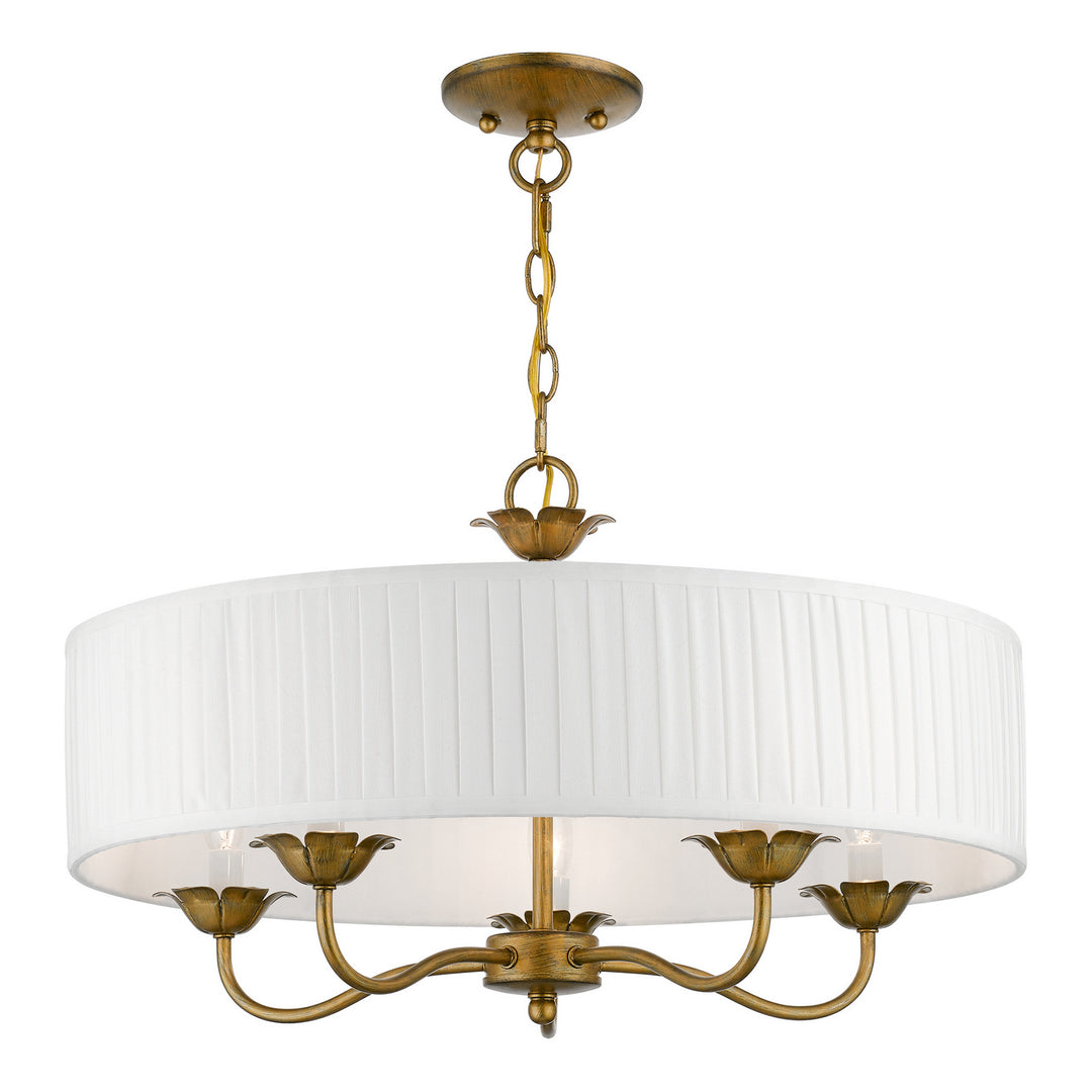 Livex Edinburgh 41775-48 Chandelier Light - Antique Gold Leaf