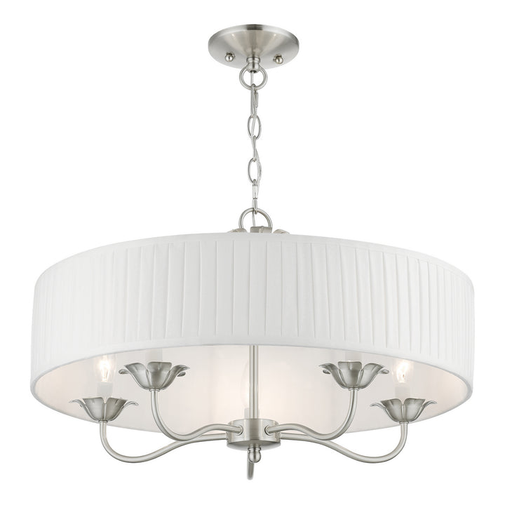 Livex Edinburgh 41775-91 Chandelier Light - Brushed Nickel