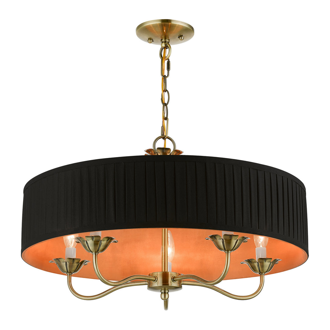 Livex Harrington 41865-01 Chandelier Light - Antique Brass