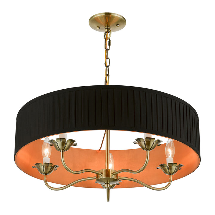 Livex Harrington 41865-01 Chandelier Light - Antique Brass