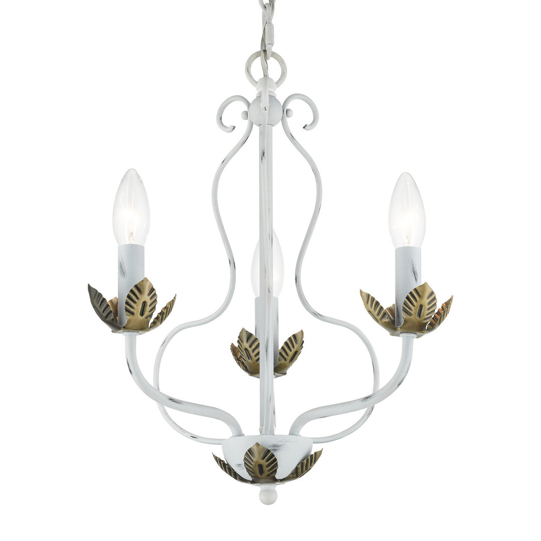 Livex Katarina 42903-60 Chandelier Light - Antique White w/ Antique Brasss