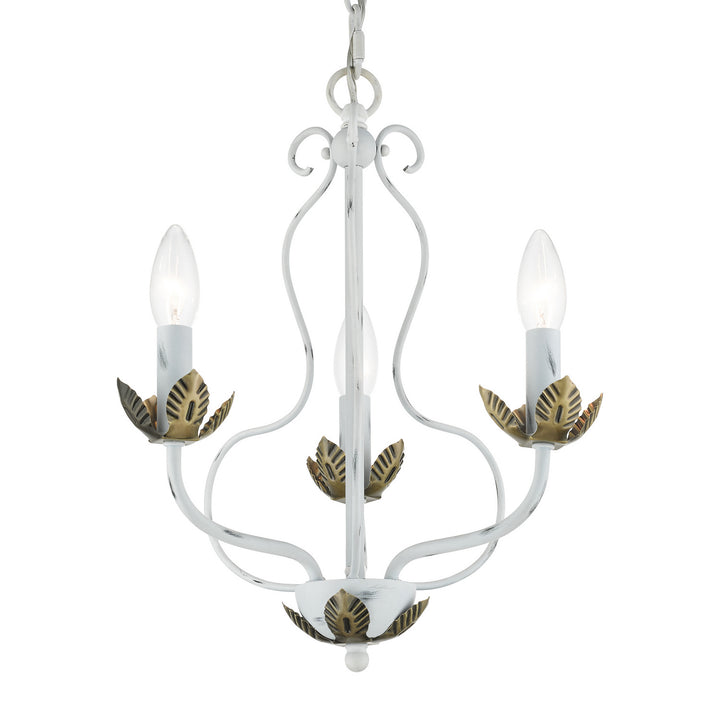 Livex Katarina 42903-60 Chandelier Light - Antique White w/ Antique Brasss