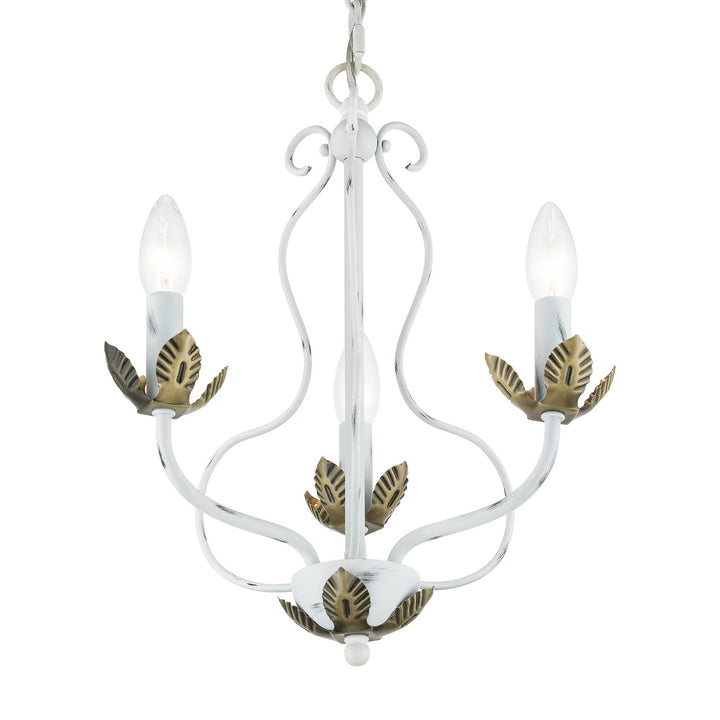 Livex Katarina 42903-60 Chandelier Light - Antique White w/ Antique Brasss