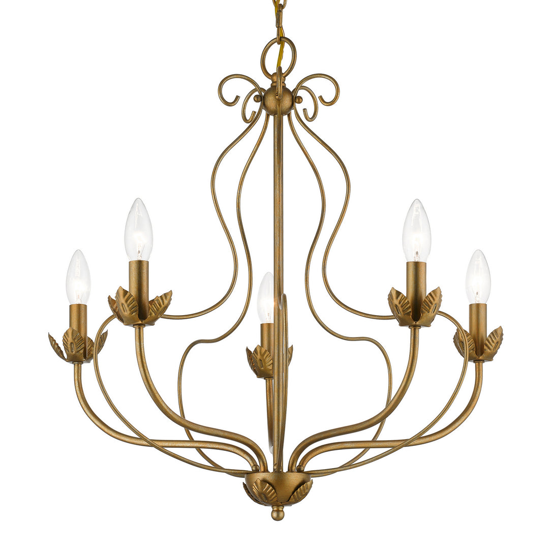 Livex Katarina 42905-48 Chandelier Light - Antique Gold Leaf