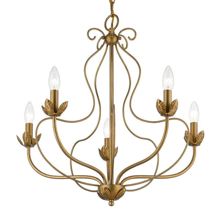 Livex Katarina 42905-48 Chandelier Light - Antique Gold Leaf