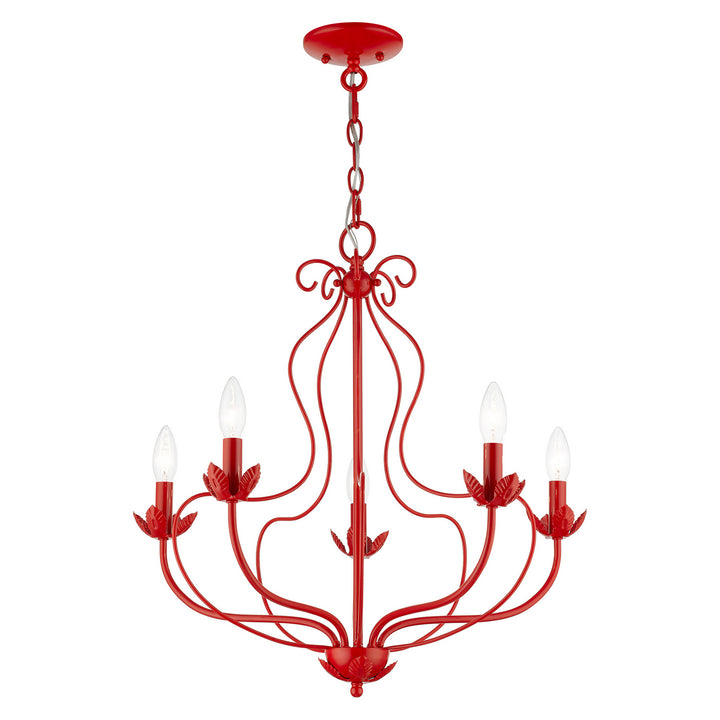 Livex Katarina 42905-72 Chandelier Light - Shiny Red