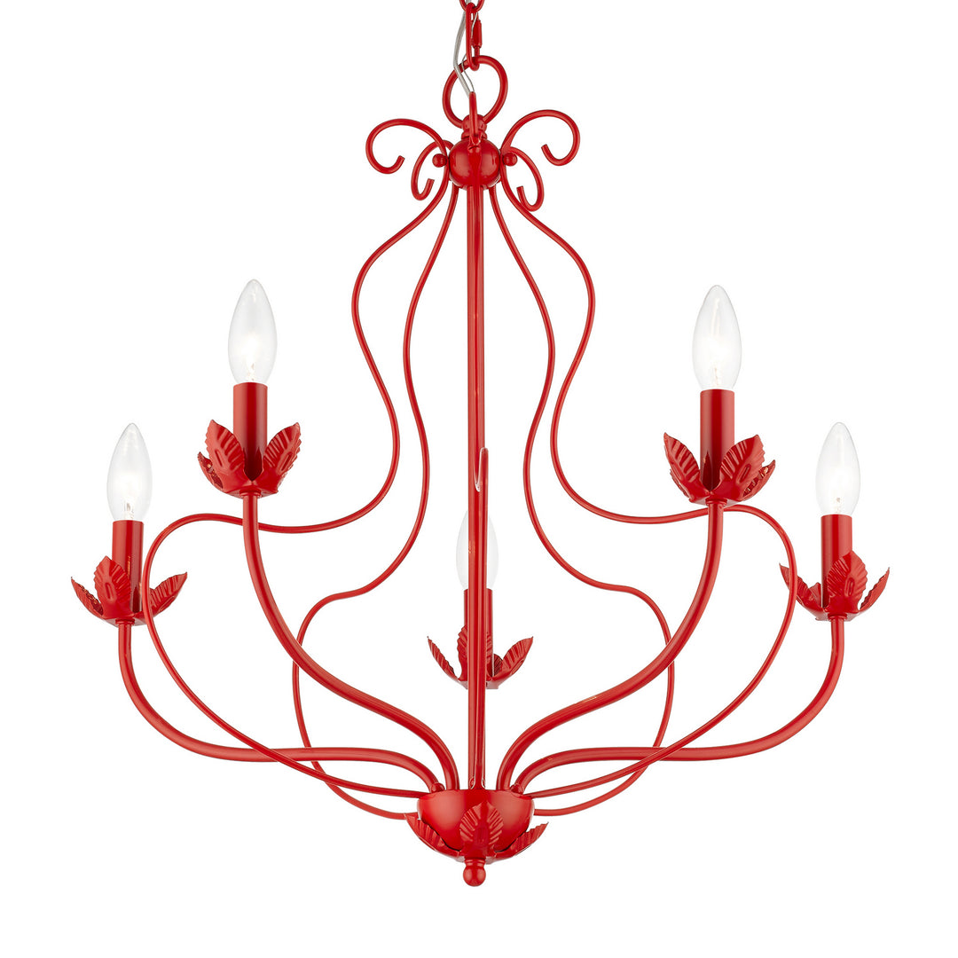 Livex Katarina 42905-72 Chandelier Light - Shiny Red