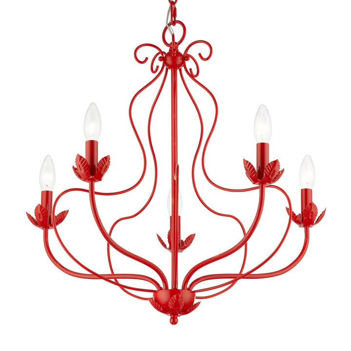 Livex Katarina 42905-72 Chandelier Light - Shiny Red
