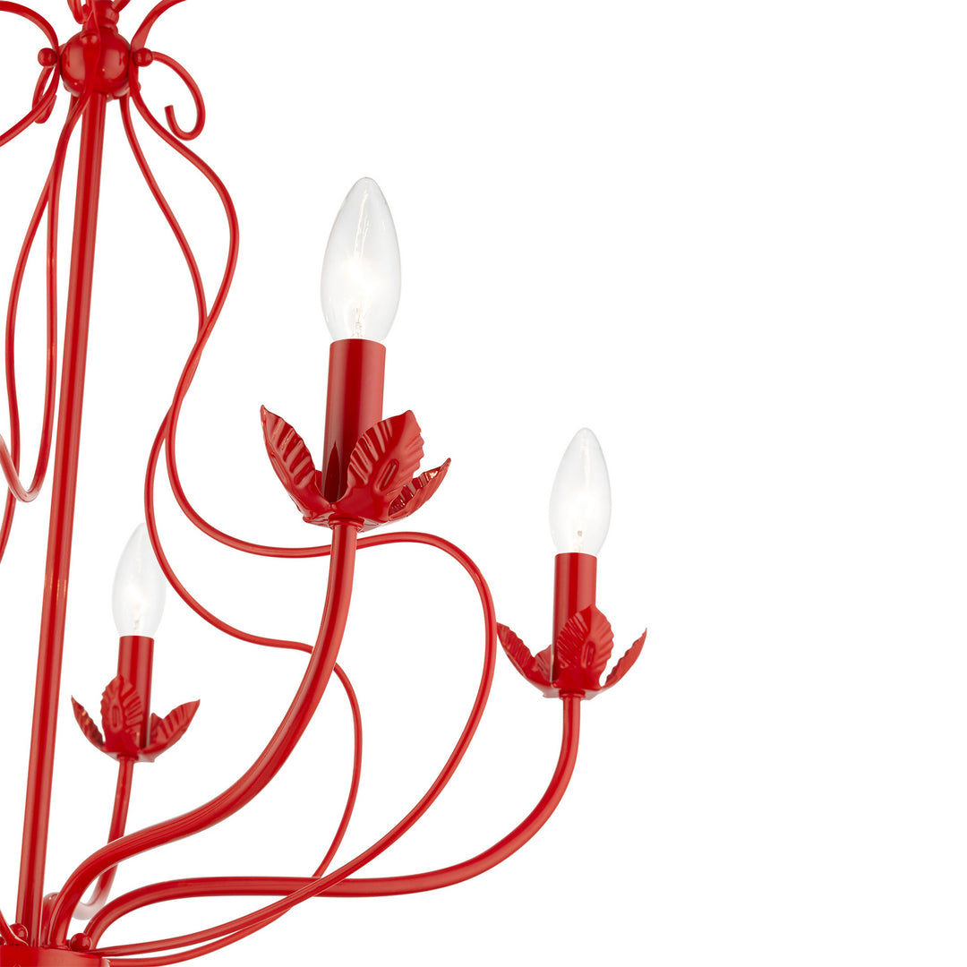 Livex Katarina 42905-72 Chandelier Light - Shiny Red
