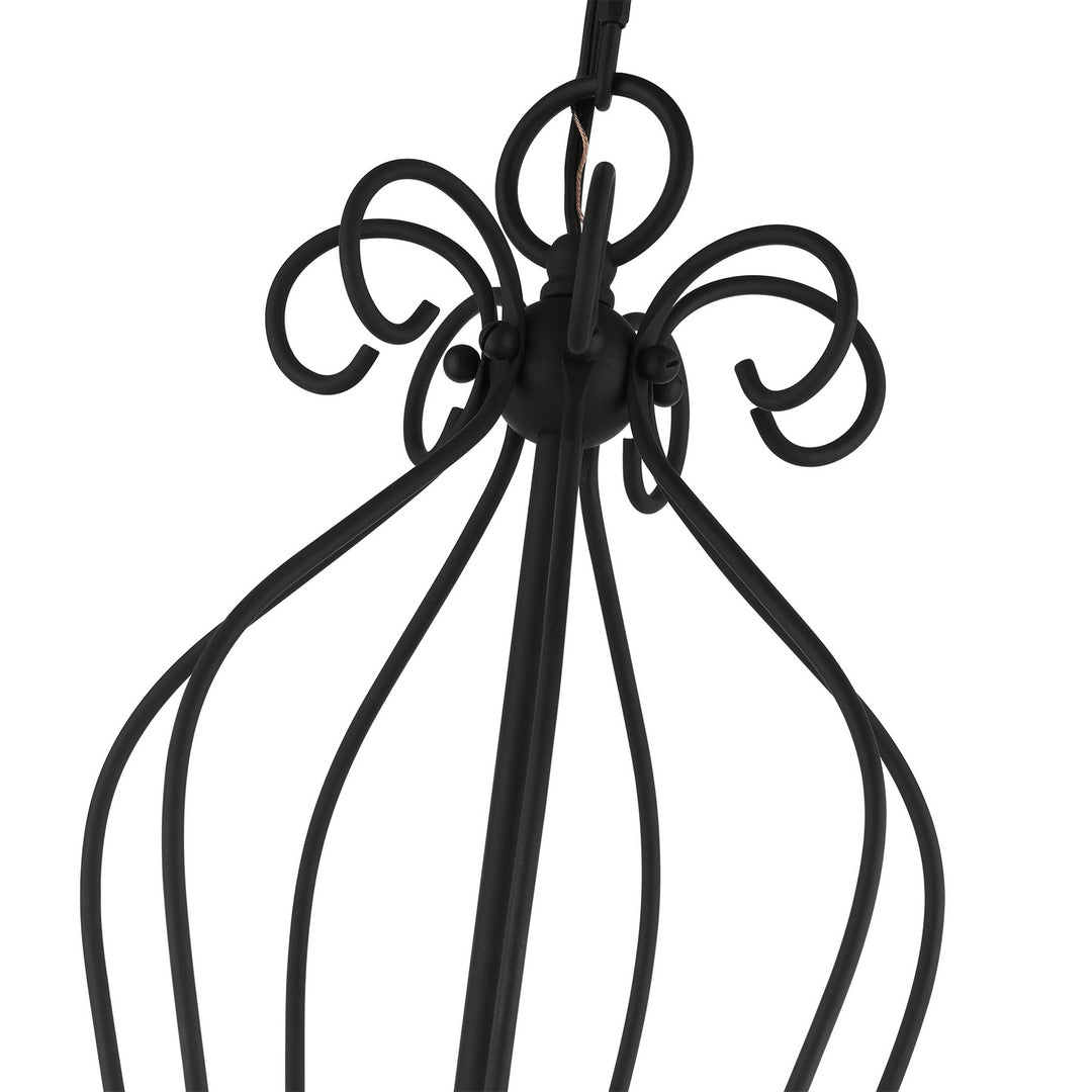 Livex Katarina 42907-04 Chandelier Light - Black w/ Antique Brasss