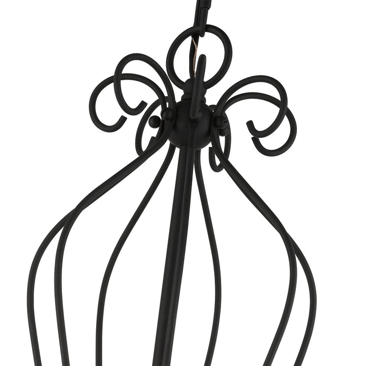 Livex Katarina 42907-04 Chandelier Light - Black w/ Antique Brasss