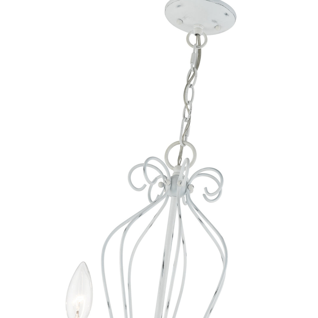 Livex Katarina 42907-60 Chandelier Light - Antique White w/ Antique Brasss