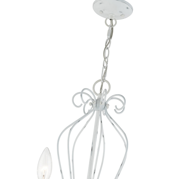 Livex Katarina 42907-60 Chandelier Light - Antique White w/ Antique Brasss