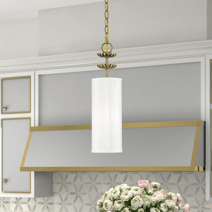 Livex Brookdale 42981-01 Pendant Light - Antique Brass