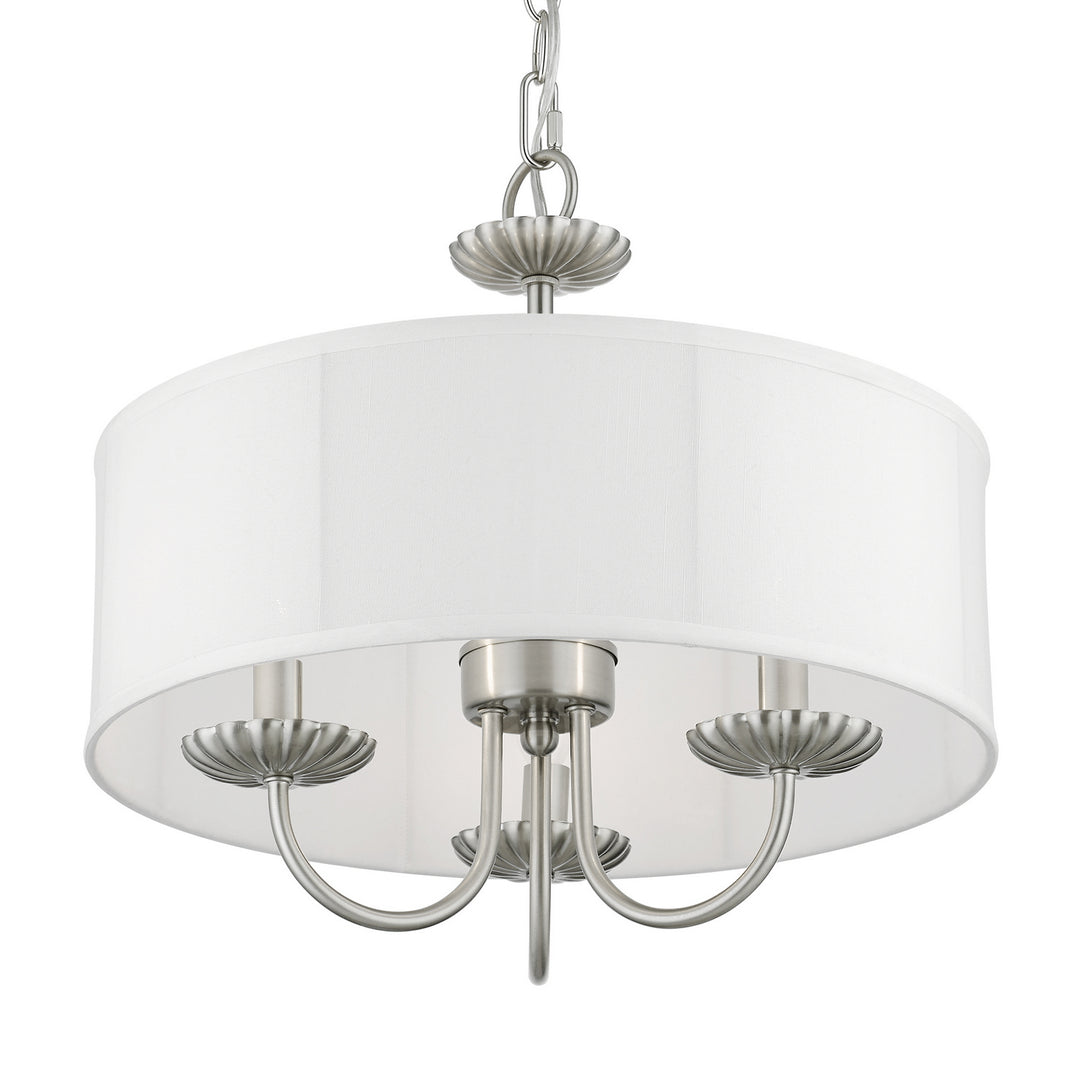 Livex Brookdale 42983-91 Chandelier Light - Brushed Nickel