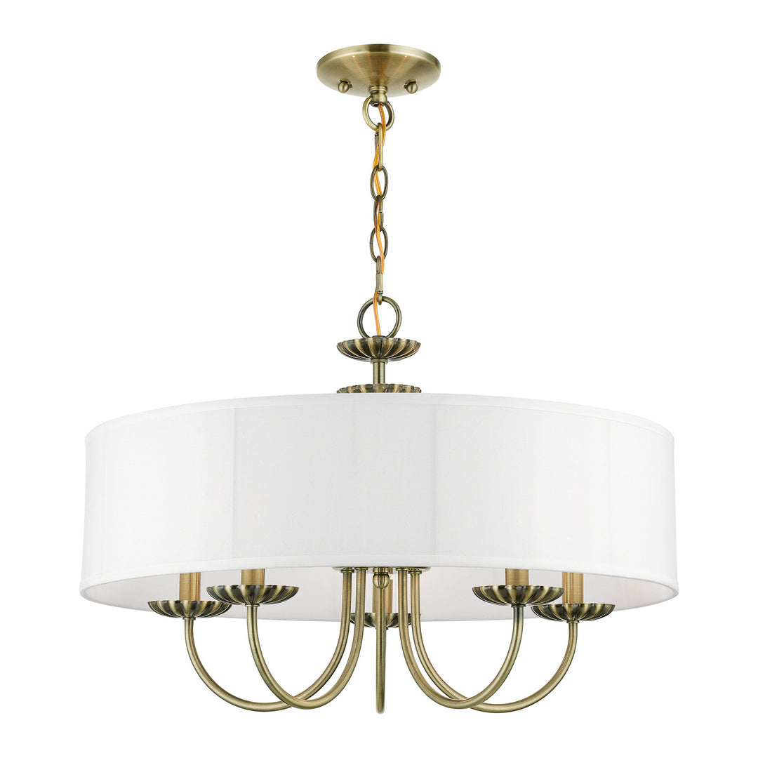 Livex Brookdale 42985-01 Chandelier Light - Antique Brass
