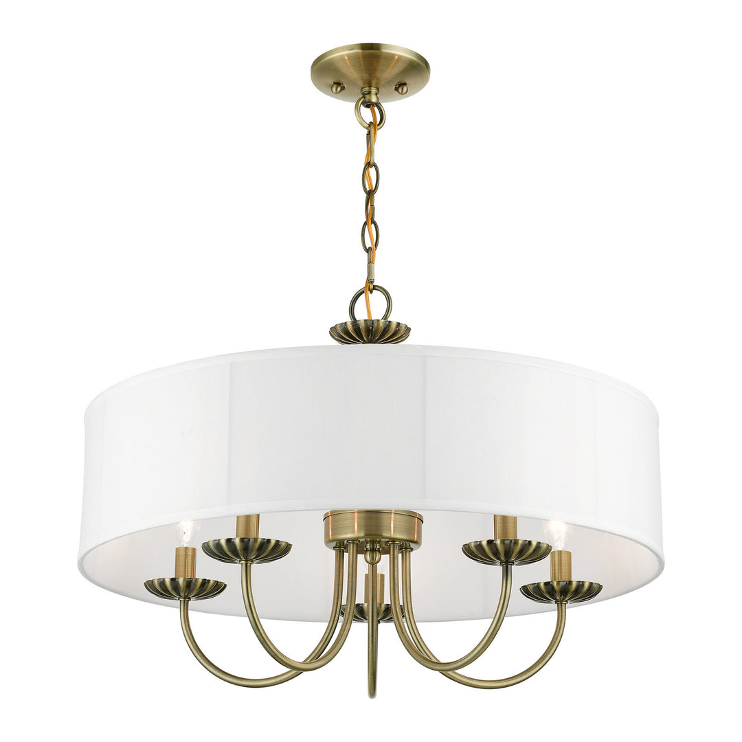 Livex Brookdale 42985-01 Chandelier Light - Antique Brass