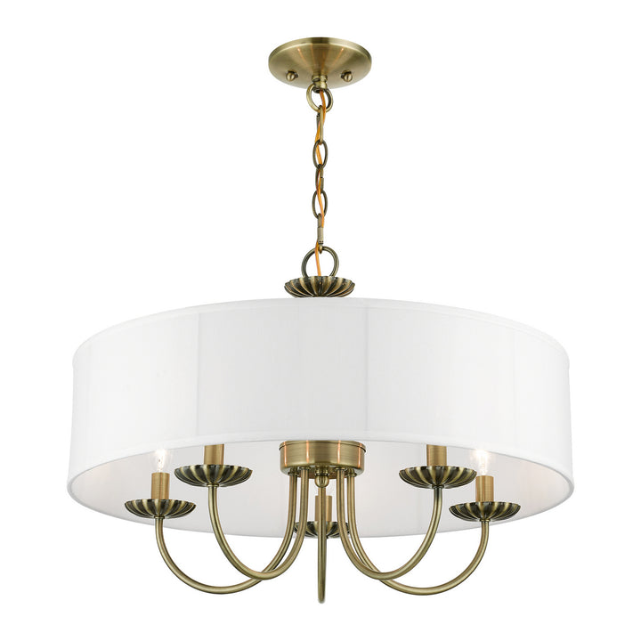 Livex Brookdale 42985-01 Chandelier Light - Antique Brass