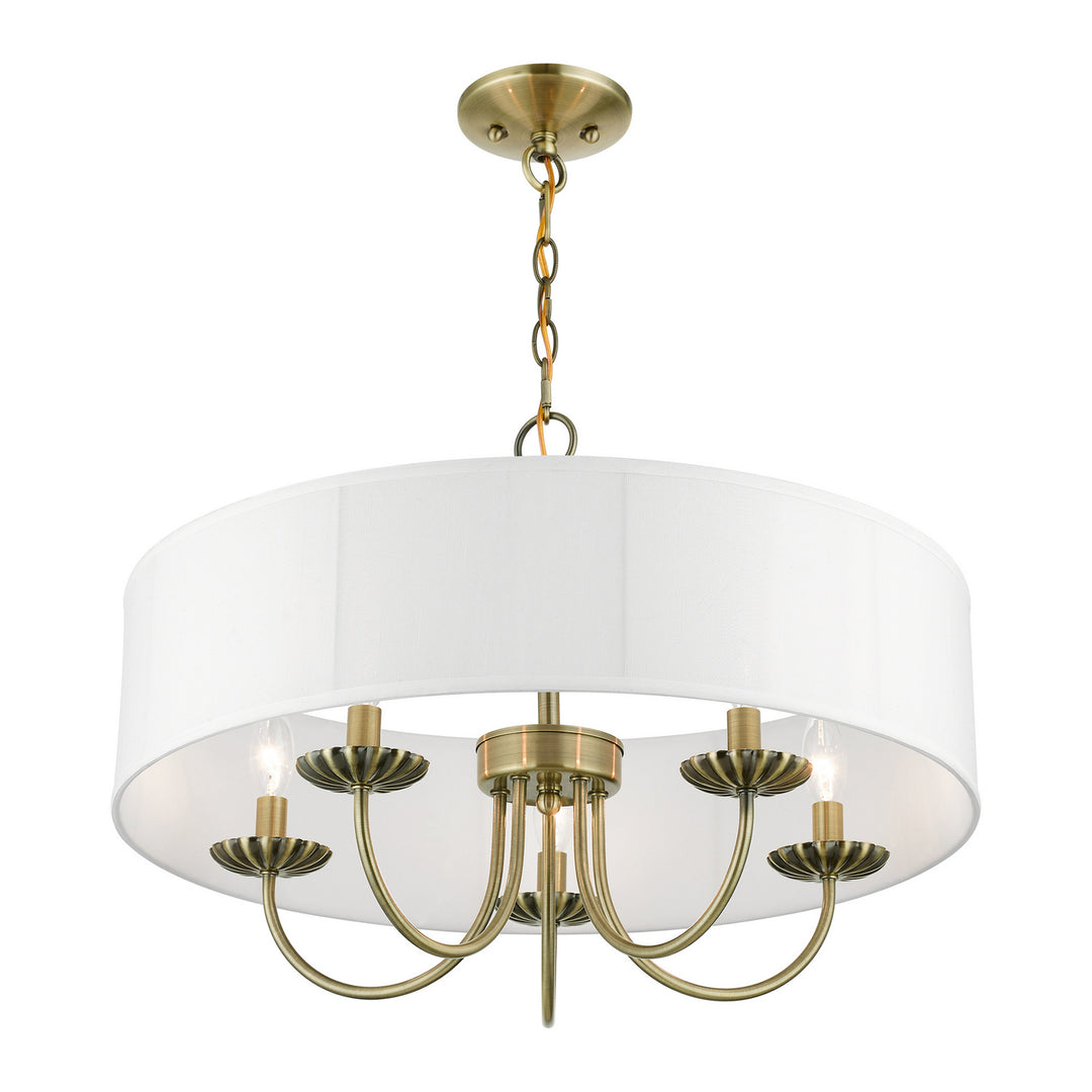 Livex Brookdale 42985-01 Chandelier Light - Antique Brass