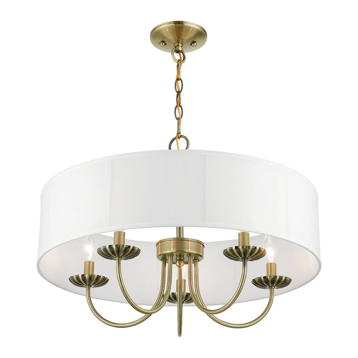 Livex Brookdale 42985-01 Chandelier Light - Antique Brass