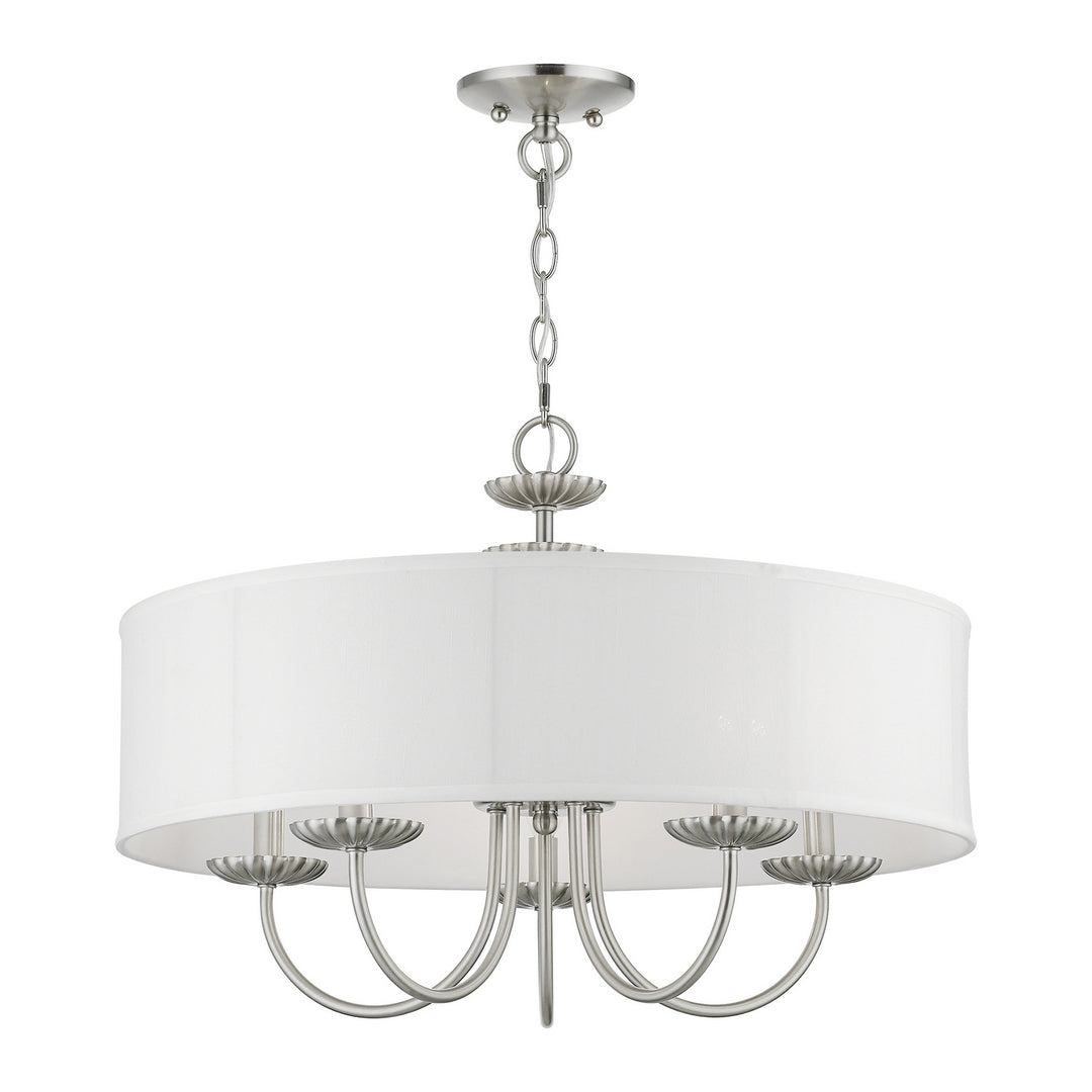 Livex Brookdale 42985-91 Chandelier Light - Brushed Nickel
