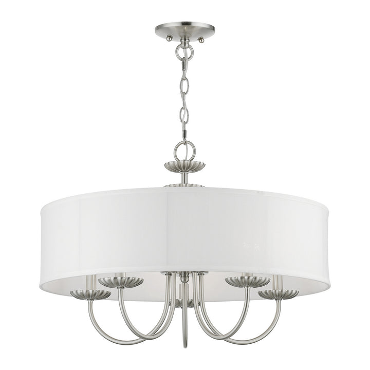 Livex Brookdale 42985-91 Chandelier Light - Brushed Nickel