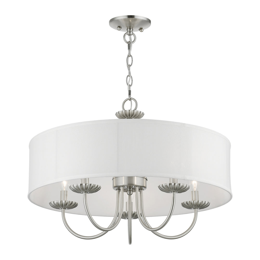 Livex Brookdale 42985-91 Chandelier Light - Brushed Nickel