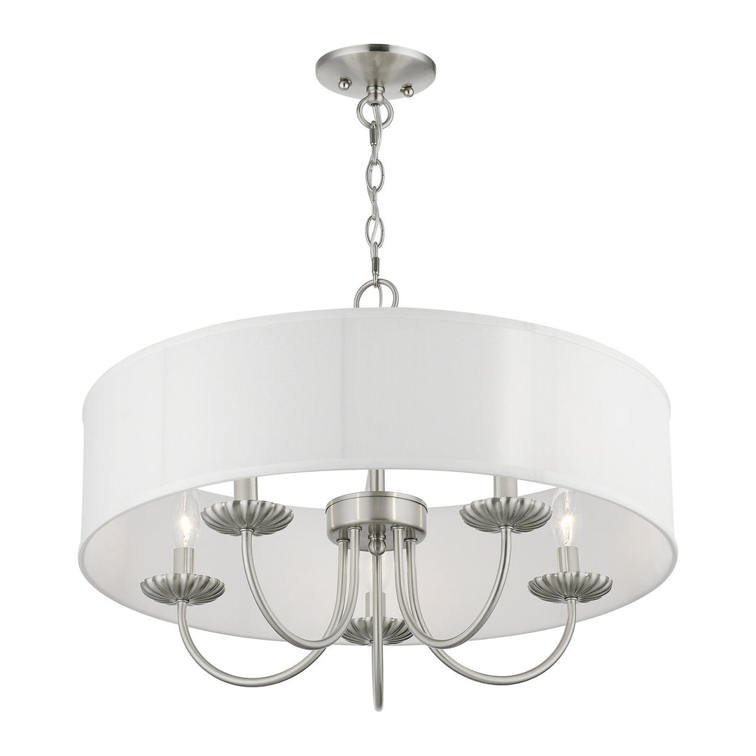 Livex Brookdale 42985-91 Chandelier Light - Brushed Nickel