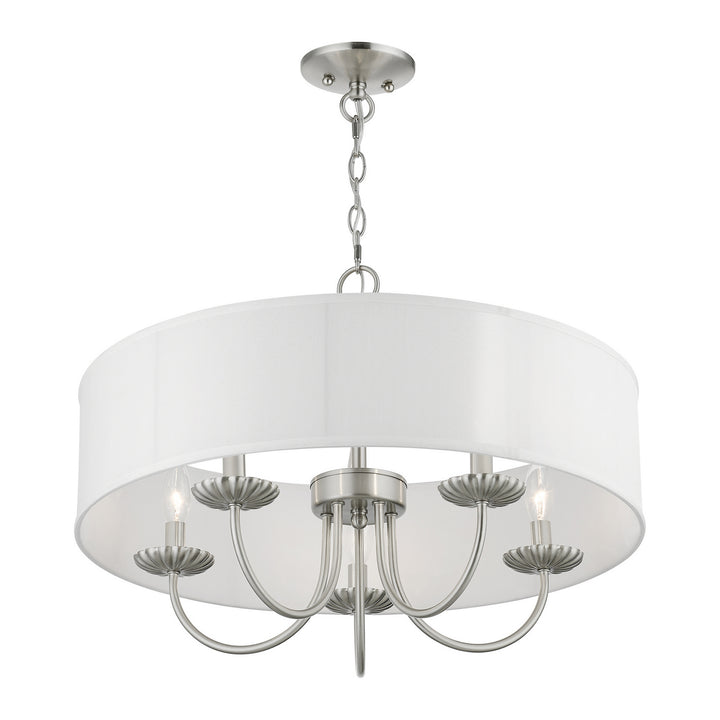 Livex Brookdale 42985-91 Chandelier Light - Brushed Nickel