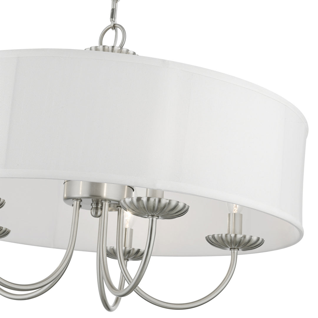 Livex Brookdale 42985-91 Chandelier Light - Brushed Nickel
